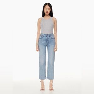 NWT Aritzia Denim Forum The Arlo High Rise Straight 30W 28L